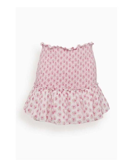 LoveShackFancy Cotton Roux Skirt In Pink Divine | Lyst