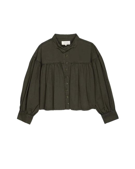 The Great Cotton The Poet Shirt Jacket in Green | Lyst