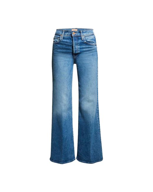 Mother The Tomcat Roller Wide-leg Denim Jeans in Blue | Lyst