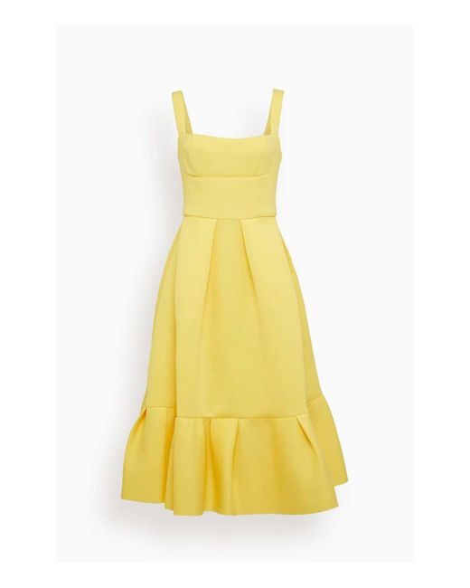 Rachel Gilbert Neoprene Cora Dress In Yellow | Lyst