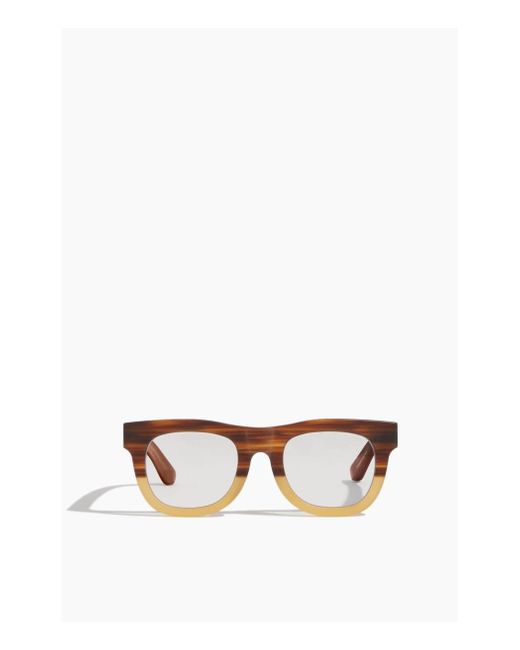 CADDIS D28 Glasses In Bullet Coffee in White Lyst