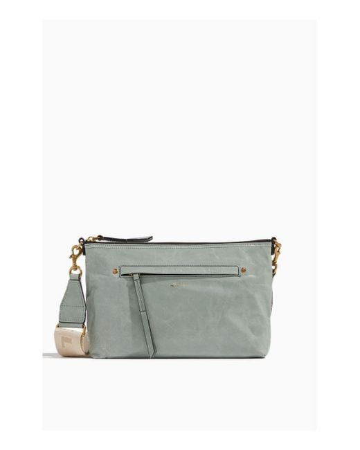 Isabel Marant Nessah Shoulder Bag In Almond Green in Gray Lyst