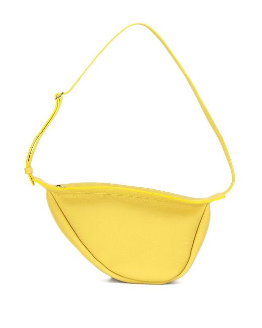The Row Leather Small Slouchy Banana Bag, Citron in Yellow Lyst