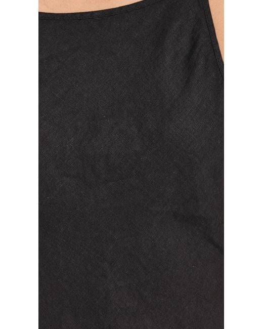 James Perse Black Lightweight Linen Cami Dress