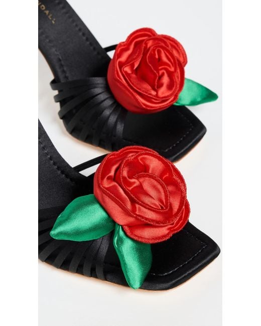 Loeffler Randall Black Rey Flower Sandals