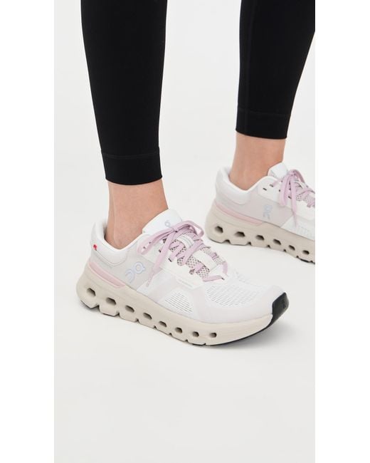 On Shoes White Cloudrunner 2 Sneakers