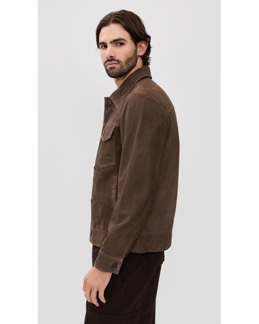 Rag & Bone Brown Suede Trucker Jacket for men