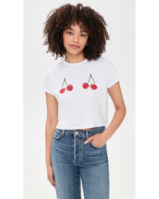 Sunny Somewhere White Cherry Picking Tee