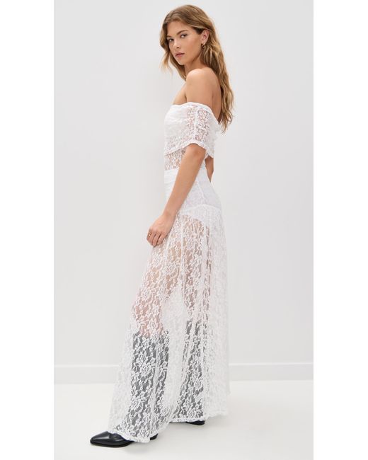 lioness white maxi dress LIONESS Vacanza Maxi Dress in Butter