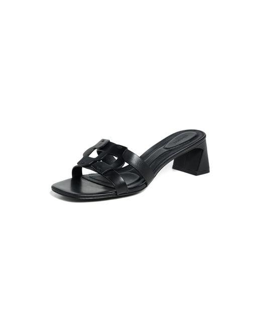 Jonathan Simkhai Black Monogram Block Heels
