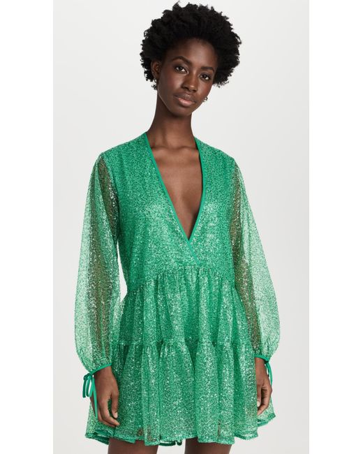 Stella Nova Green Sequins Mini Dress