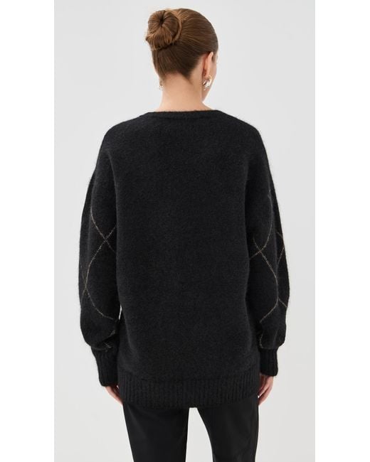 frenken Black Argyle Sweater