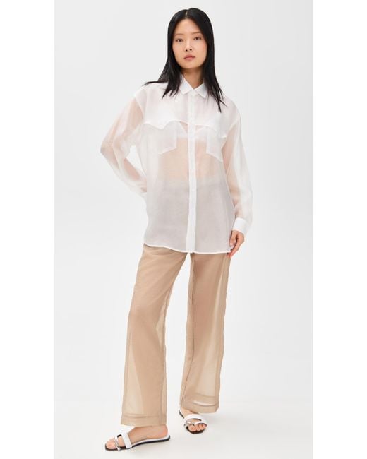 Simonett Natural Sheer Flow Trousers
