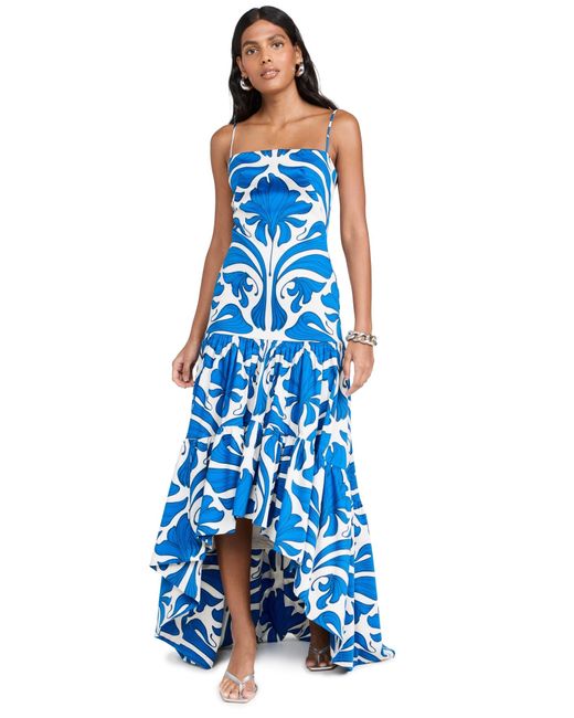 ANDRES OTALORA Joya Tiered Dress in Blue | Lyst ANDRES OTALORA Joya Tiered Dress in Blue | Lyst