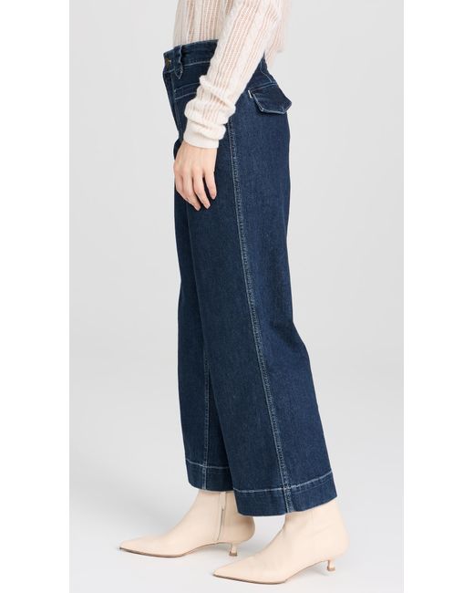 FRAME Blue Utility Relaxed Straight Jeans