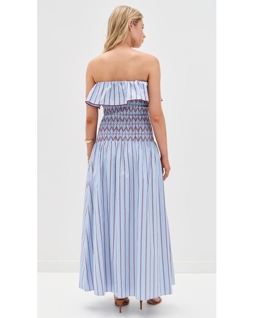 Line & Dot Blue Getty Dress