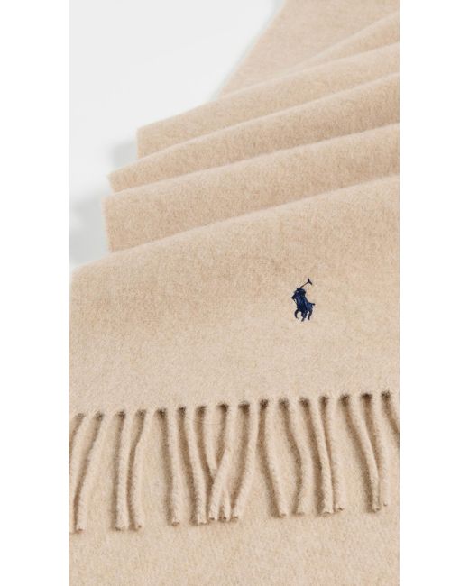 Polo Ralph Lauren Natural Solid Recycled Wool Scarf