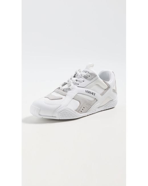 Versace White Leather Sneakers