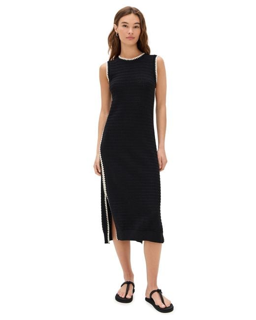 Varley Dwight Tank Knit Dress in Black | Lyst