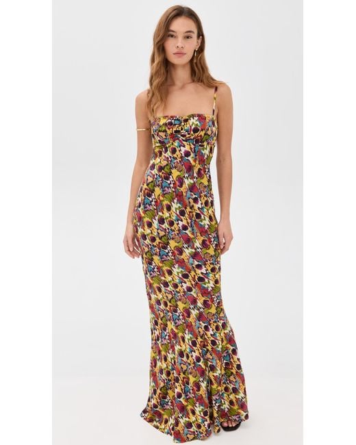 Saloni Multicolor Renee Long Dress