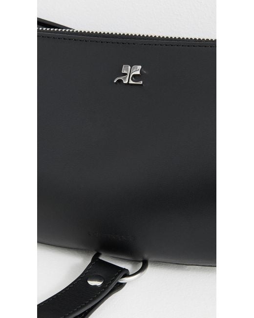 Courreges Black Holy Eclipse Leather Bag