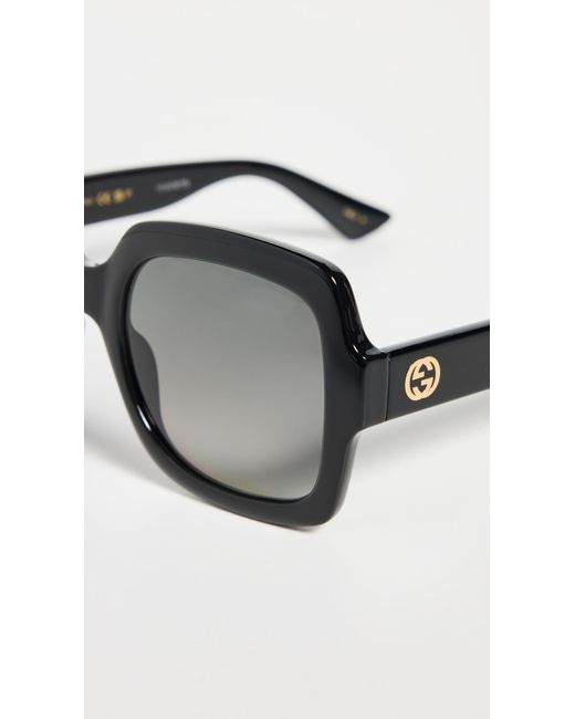 Gucci Black Oversized Square Sunglasses