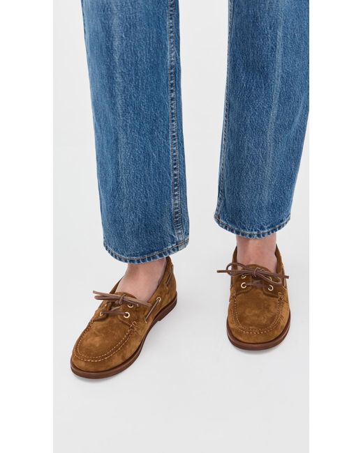 Gianvito Rossi Brown The Vande Boat Shoes