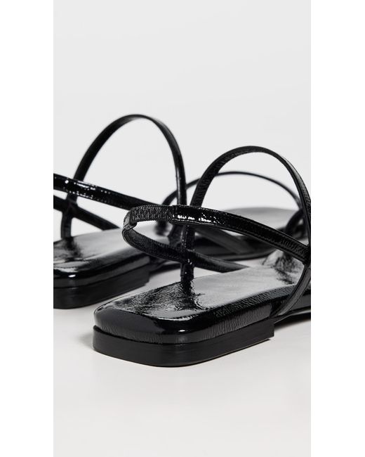 Anine Bing Black Hilda Flat Sandals