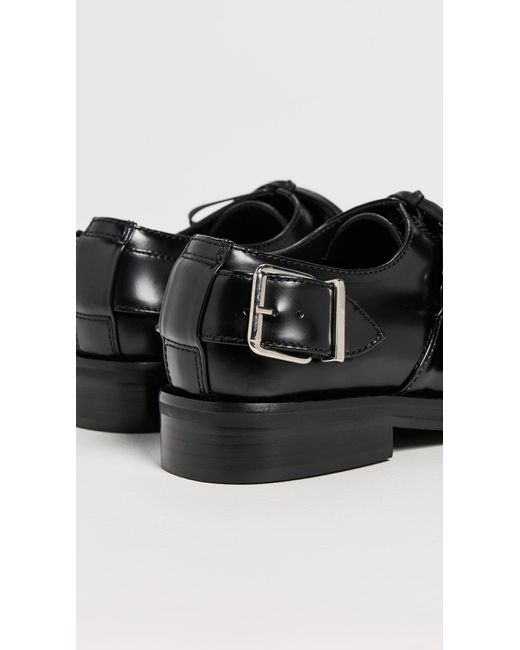 Simone Rocha Black Multi Buckle Brogue Loafers