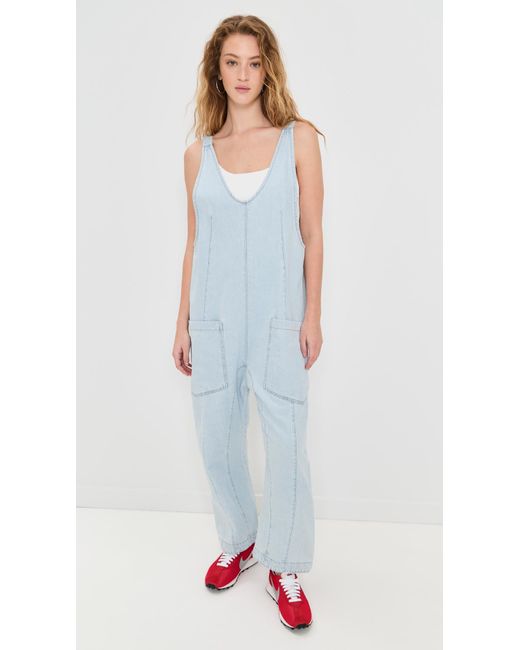Free People Blue High Roller Jumpsuit