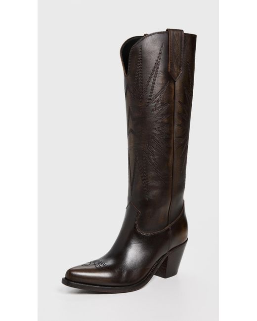 Golden Goose Deluxe Brand Black Wish Star Distressed Bull Leather Boots