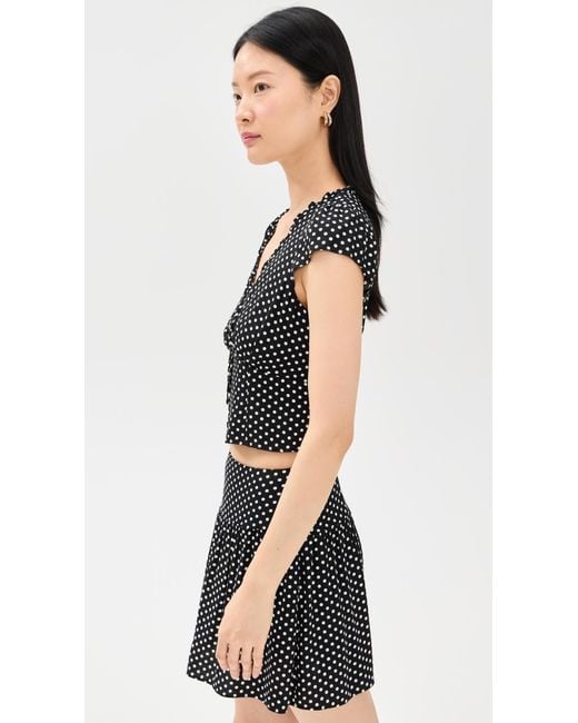 Reformation Black Dorothea Two Piece Crepe Set