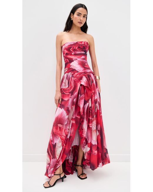 Aje. Red Flora Gown