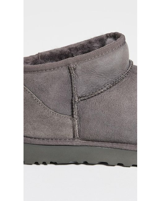 Ugg Gray Classic Ultra Mini Boots