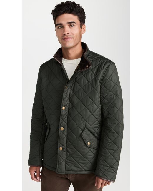 Barbour Black Powell Quilted Jacket for men