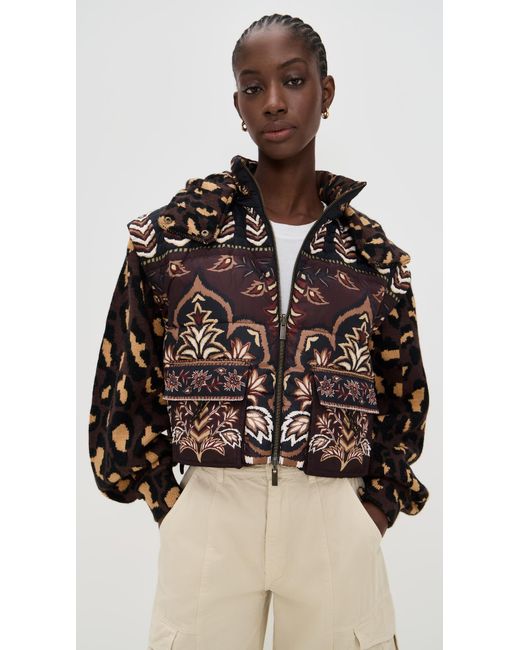 Farm Rio Multicolor Puffer Jacket