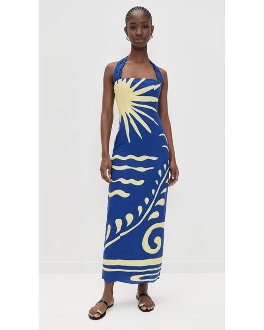 cala de la cruz blue dress Cala de La Cruz Women's Samantha Dress - Blue - Size M