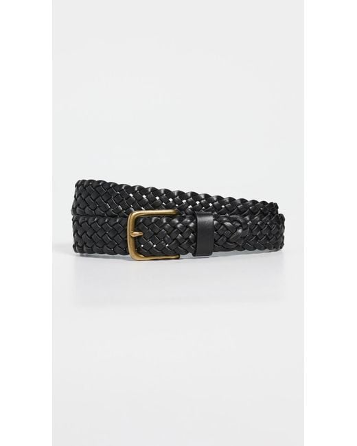 Madewell Black Braided Leather Belt for men