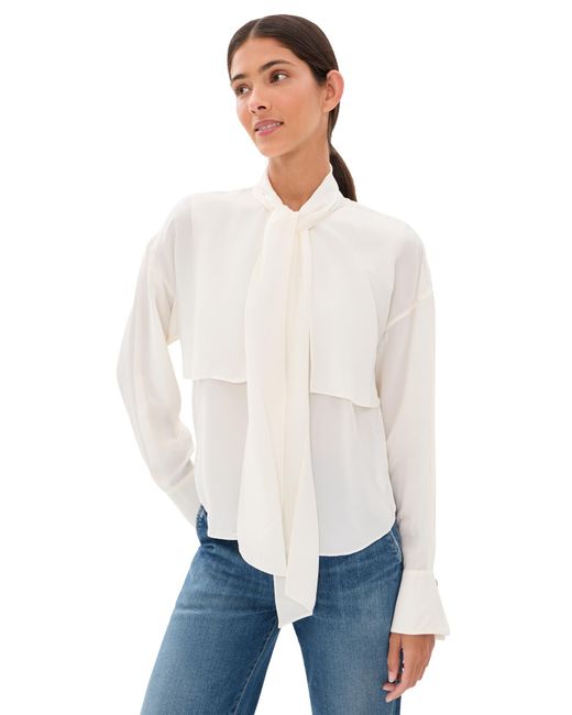 Veronica Beard White Darlis Blouse