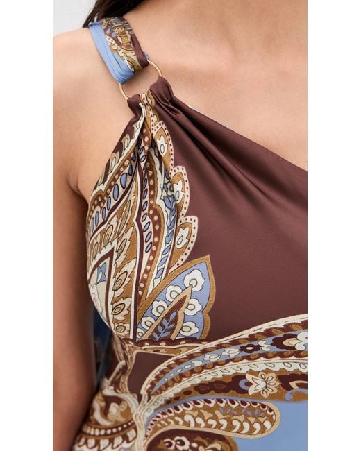 Hemant & Nandita Blue One Shoulder Long Dress