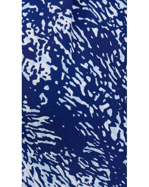 Proenza Schouler Blue Simone Dress In Printed Crepe