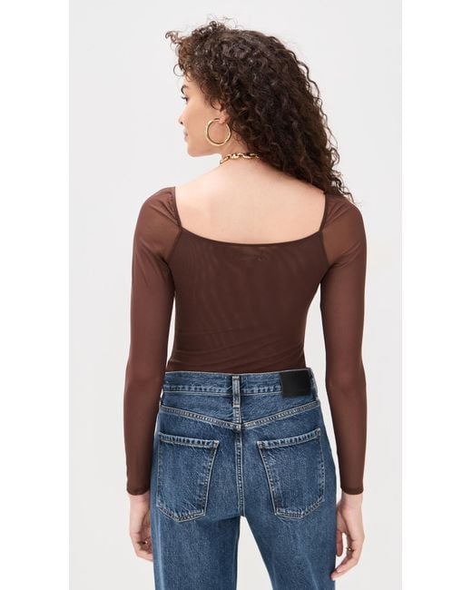 L'Agence Black Gwendolyn Thong Bodysuit