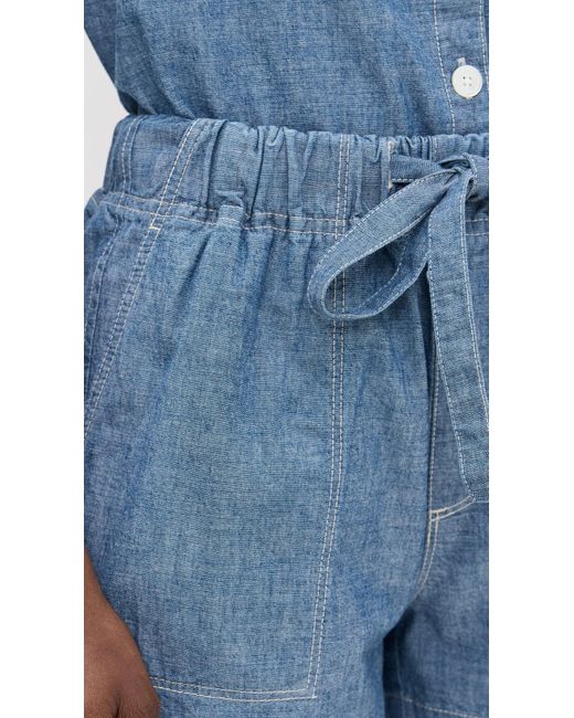 Alex Mill Blue Montauk Pull On Shorts