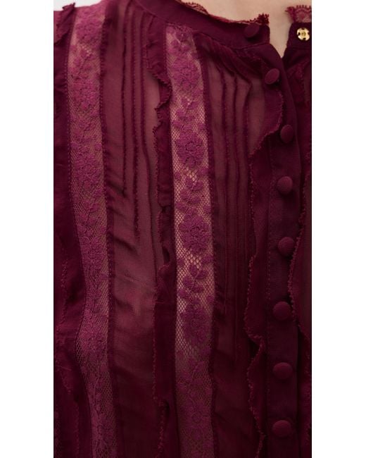 LoveShackFancy Red Alvynne Top