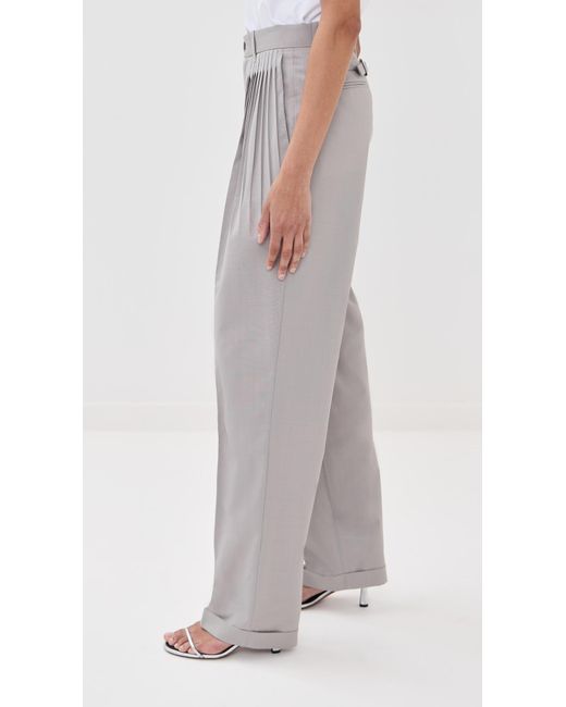 Peter Do White Jade Pleated Pants