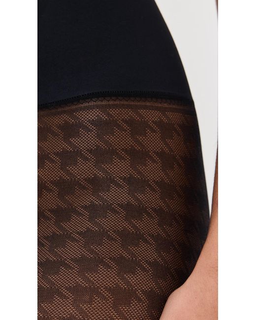 Commando Black Houndstooth Sheer Tights