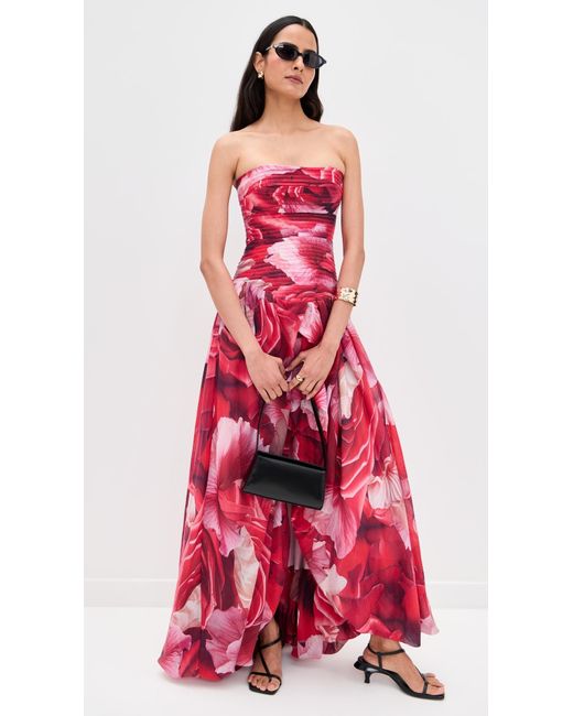 Aje. Red Flora Gown