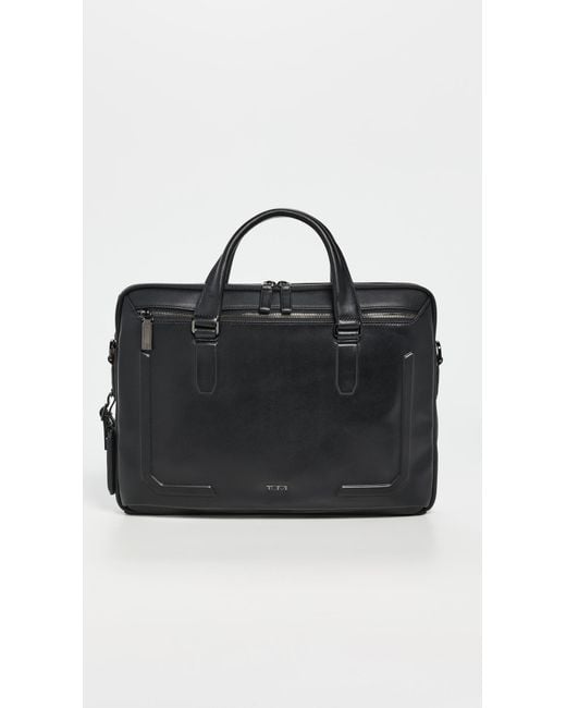 Tumi Black Sycamore Slim Briefcase for men