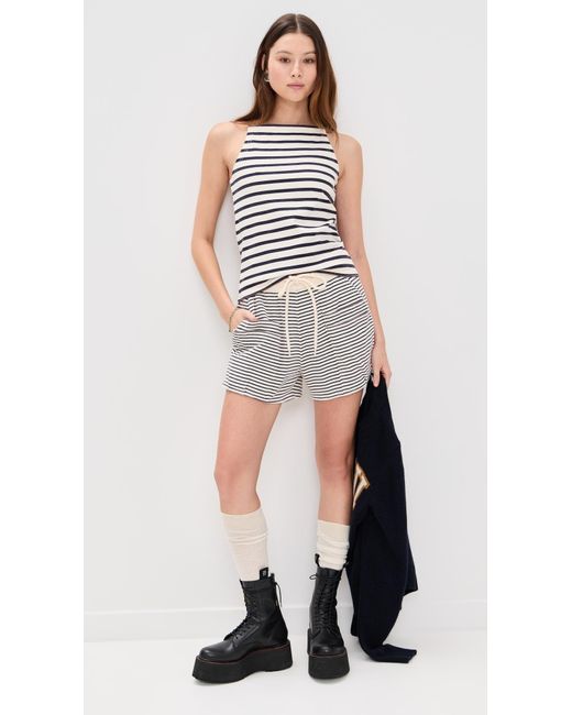 R13 Black Halter Stripe Tee
