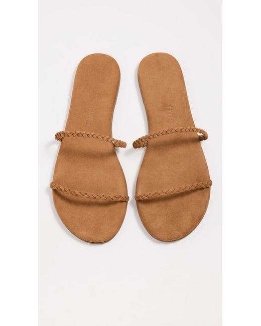 TKEES Natural Gemma Braid Slides